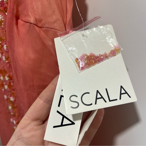 Scala pink silk beaded gown dress NWT - Picture 4 of 8